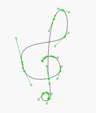 折れ線にフィットするベジェ曲線を求める方法