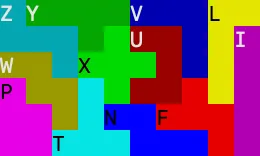 ペントミノパズルを解く（深さ優先探索法、Dancing Links法）