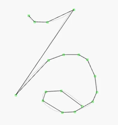 折れ線を簡略化する方法(Ramer-Douglas-Peucker法)